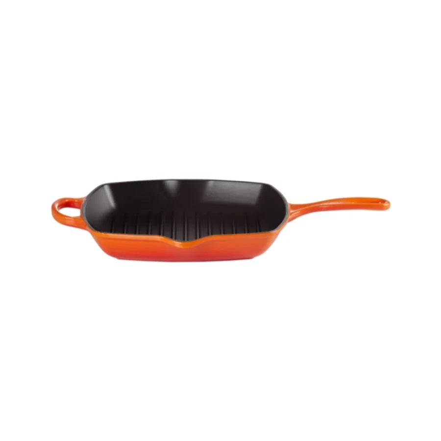 Grillpan LE CREUSET Cast iron grill pan square 26x26cm orange