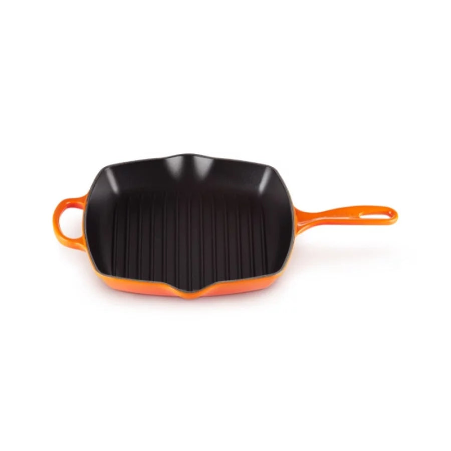 Grillpanna LE CREUSET Cast iron grill pan square 26x26cm orange