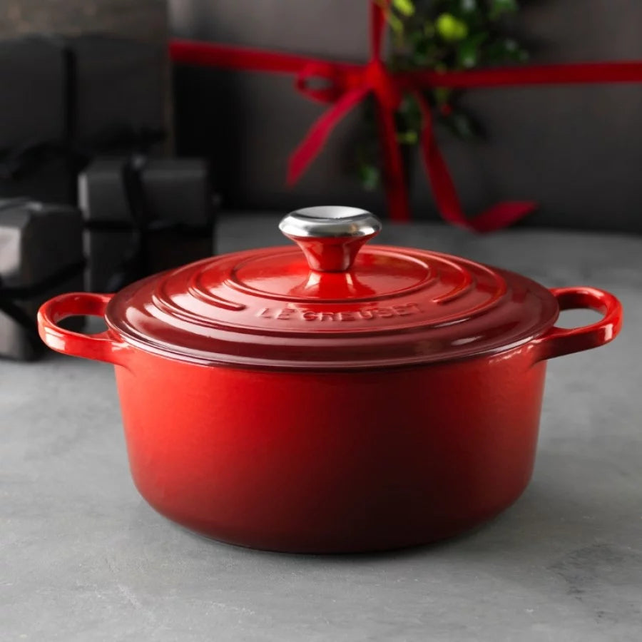 Katls LE CREUSET Cast iron pot round Ø24cm / 4,2L red