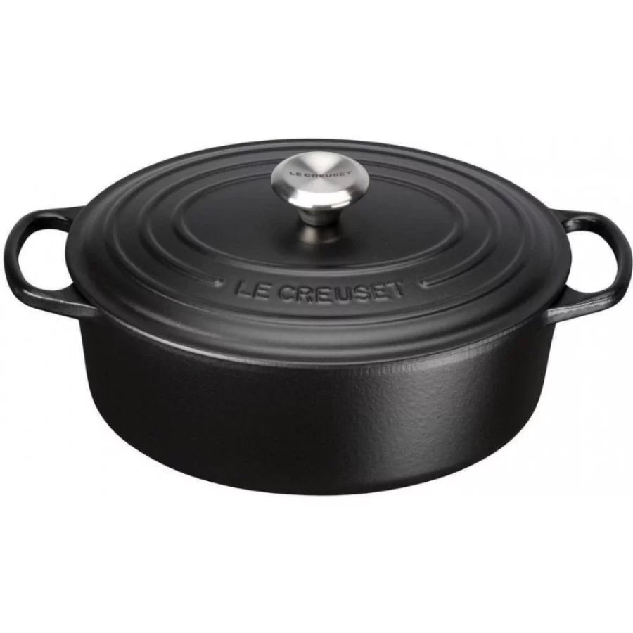 Кастрюля LE CREUSET Чугунная кастрюля овальная 31см / 6,3л матовая черная