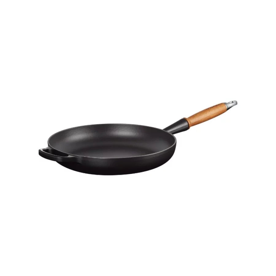 Panna LE CREUSET Cast iron pan with wooden handle Ø28cm mat black