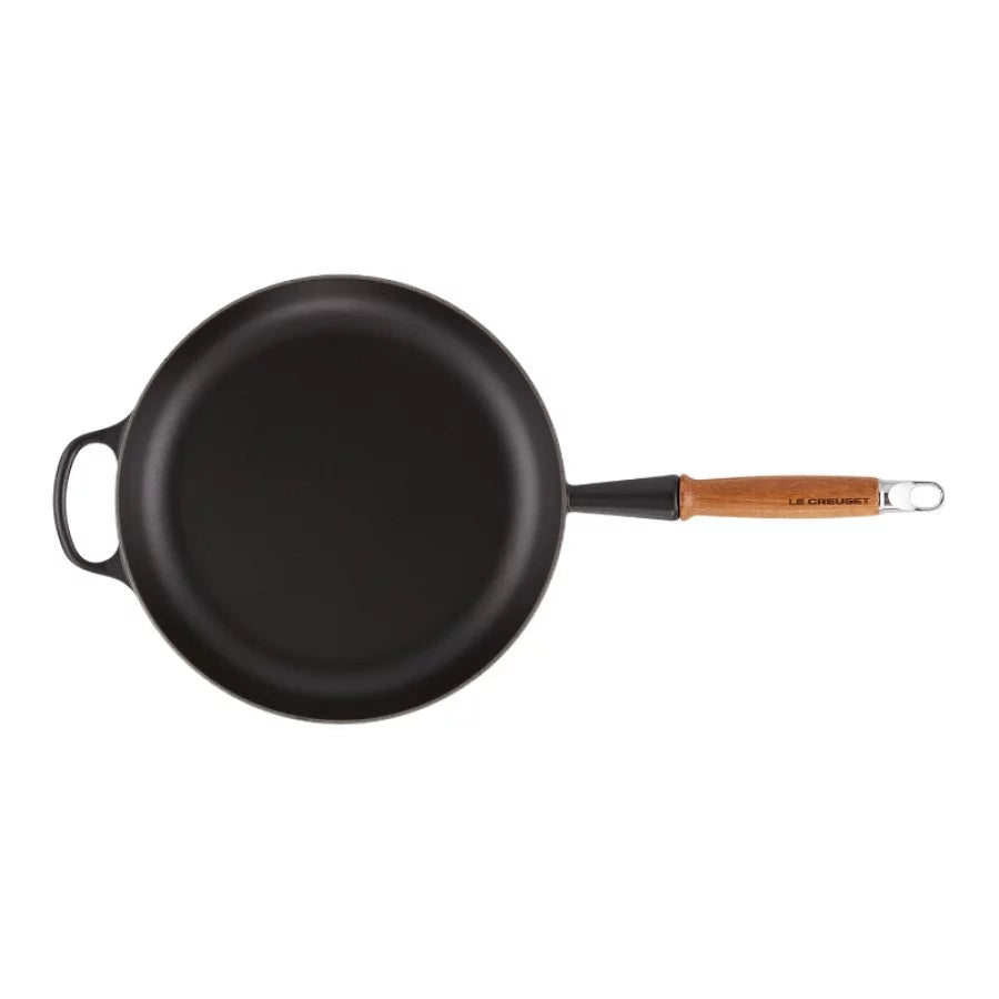 Panna LE CREUSET Cast iron pan with wooden handle Ø28cm mat black