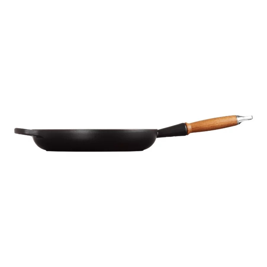 Panna LE CREUSET Cast iron pan with wooden handle Ø28cm mat black