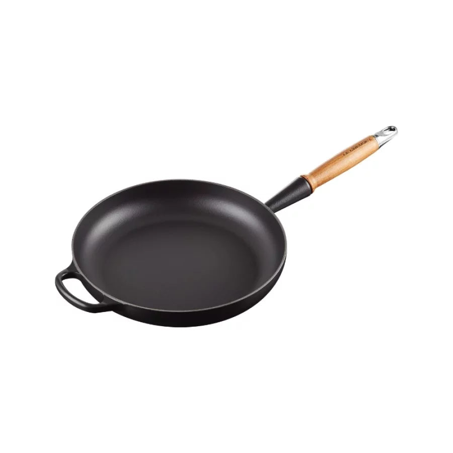 Panna LE CREUSET Cast iron pan with wooden handle Ø28cm mat black