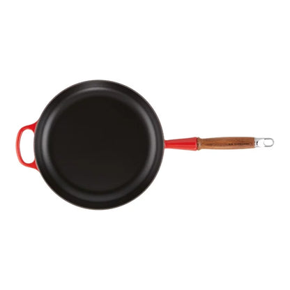 Pan LE CREUSET Cast iron pan with wooden handle Ø28cm red