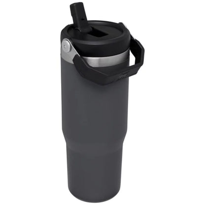 Termokrūze ar salmiņu STANLEY The IceFlow Flip Straw Tumbler 0,89L tumši pelēka