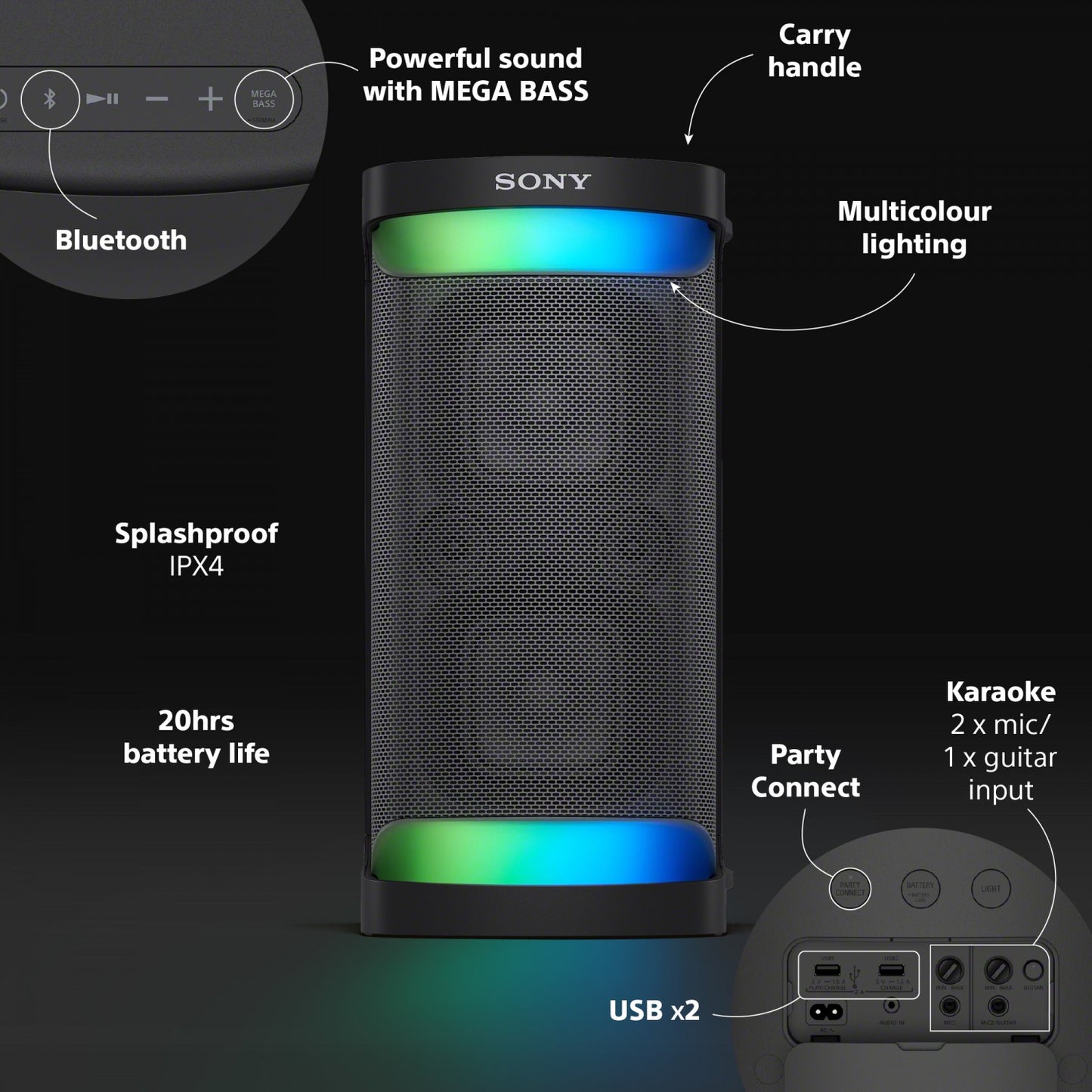 Wireless speaker SONY SRS-XP500B