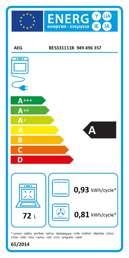 Встраиваемая духовка AEG BES331111B