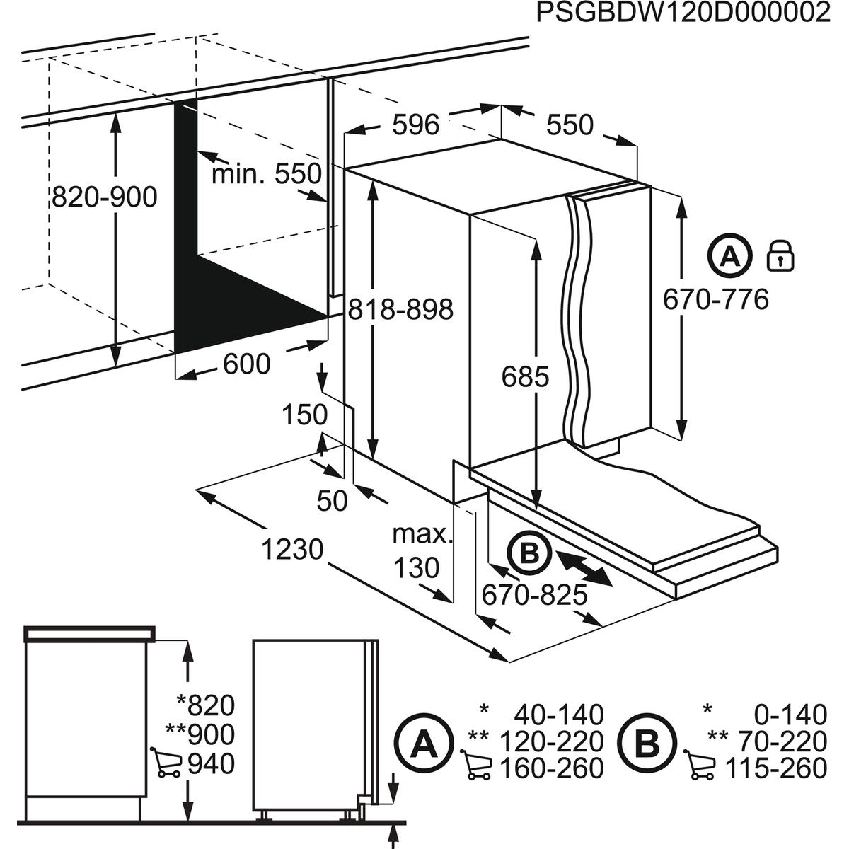 Built-in dishwasher ELECTROLUX EEG69405L