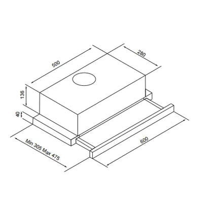 Built-in cooker hood BERK BHD 1151 IX BGL 60 19104964