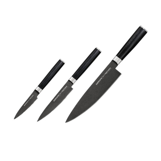 Nažu komplekts SAMURA MO-V Stonewash Set of 3 kitchen  knives SM-0230B