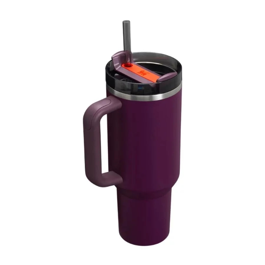 Thermal mug with straw STANLEY The Quencher H2.O FlowState Tumbler 1.18L dark purple