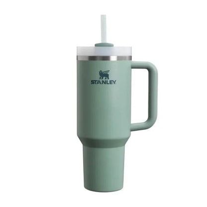 Thermal mug with straw STANLEY The Quencher H2.O FlowState Tumbler 1.18L blue gray