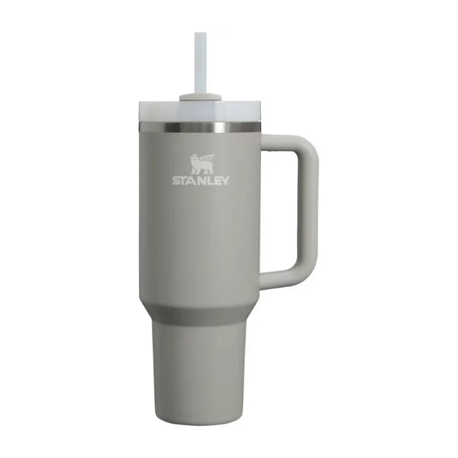 Термокружка с трубочкой STANLEY The Quencher H2.O FlowState Tumbler 1,18л светло-серая