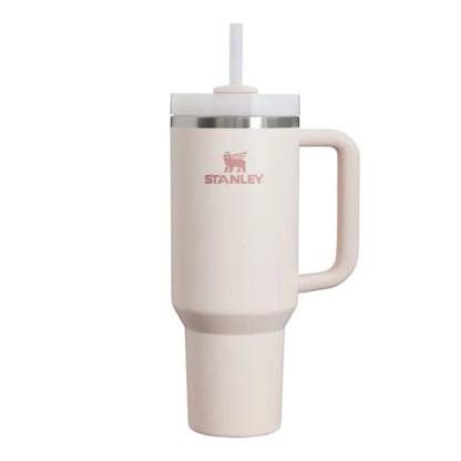 Thermal mug with straw STANLEY The Quencher H2.O FlowState Tumbler 1.18L light pink