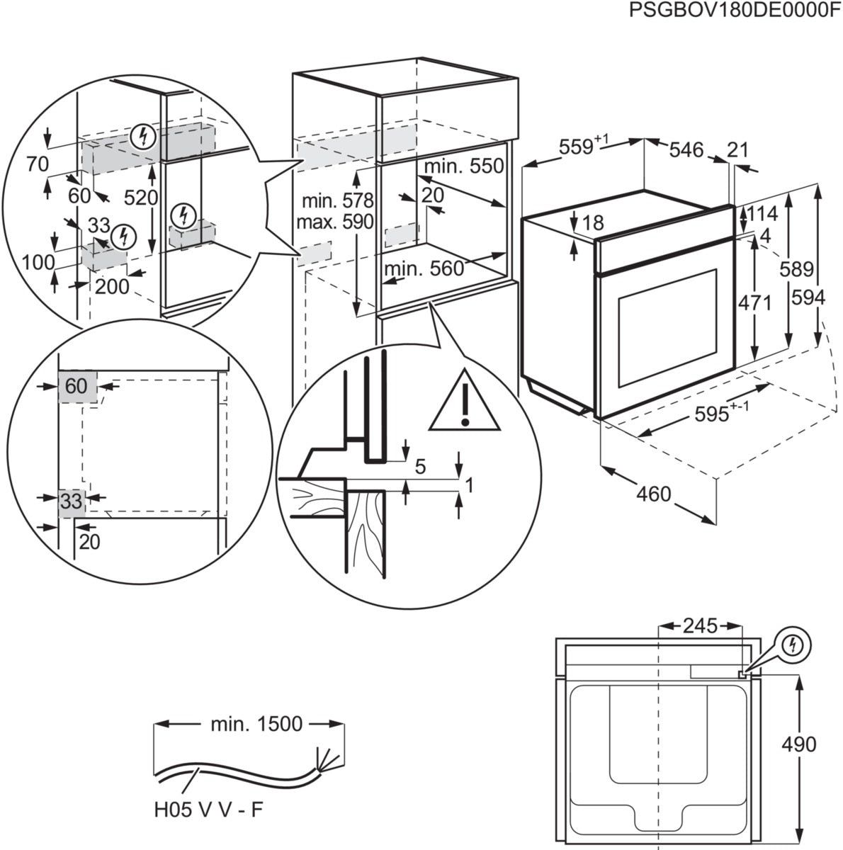 Iebūvējamā cepeškrāsns ELECTROLUX EOB7S31Z