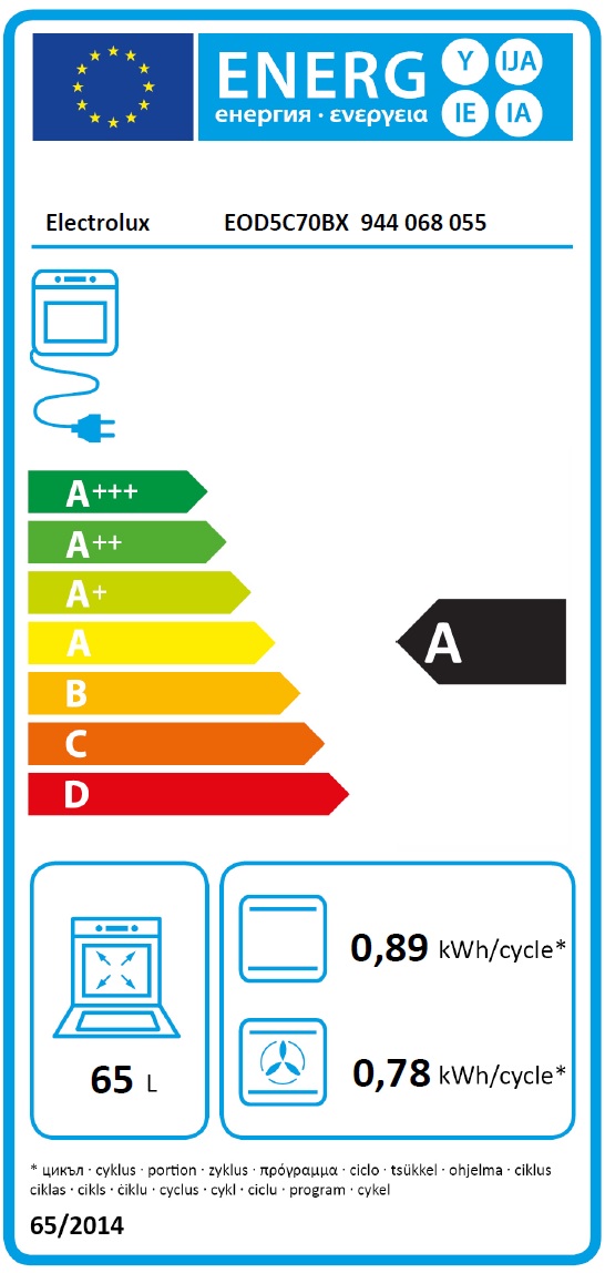 Iebūvējamā cepeškrāsns ELECTROLUX EOD5C70BX