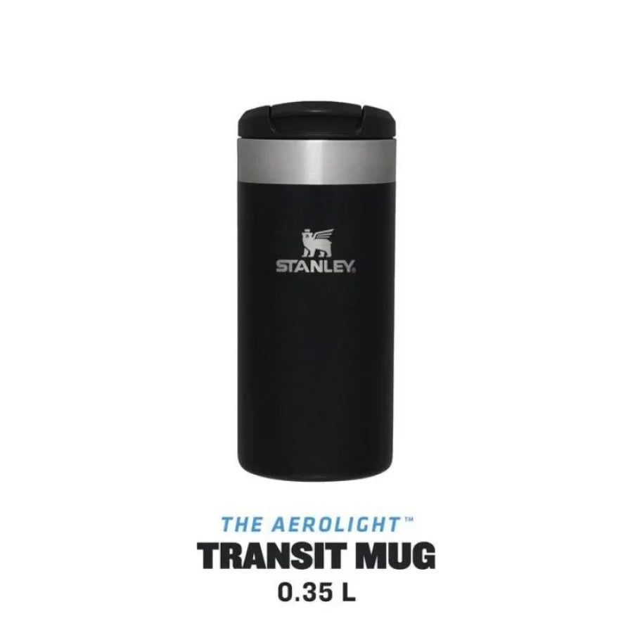 Termokrūze STANLEY The AeroLight TransitMug 0,35L melna