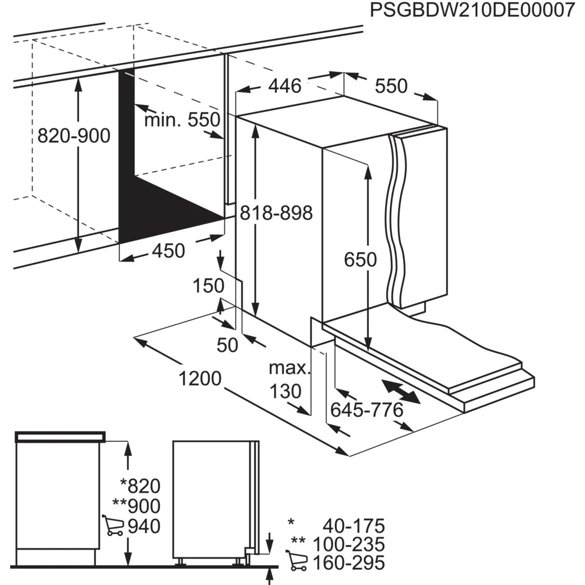 Built-in dishwasher ELECTROLUX EEM23100L