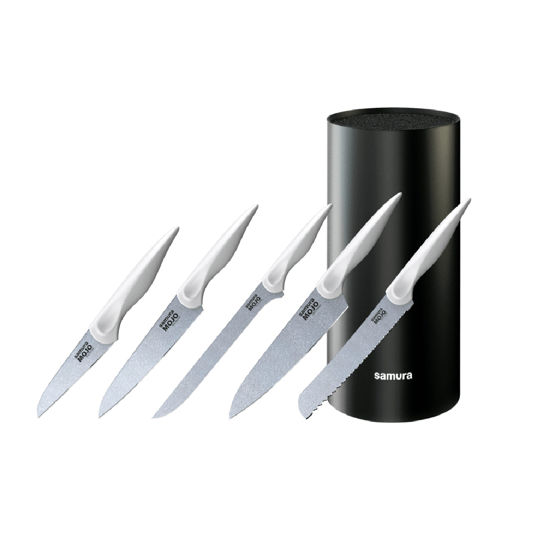 Nažu statīvs ar nažiem SAMURA MOJO Knife Block Set 6Pcs, balts SMJ-06W