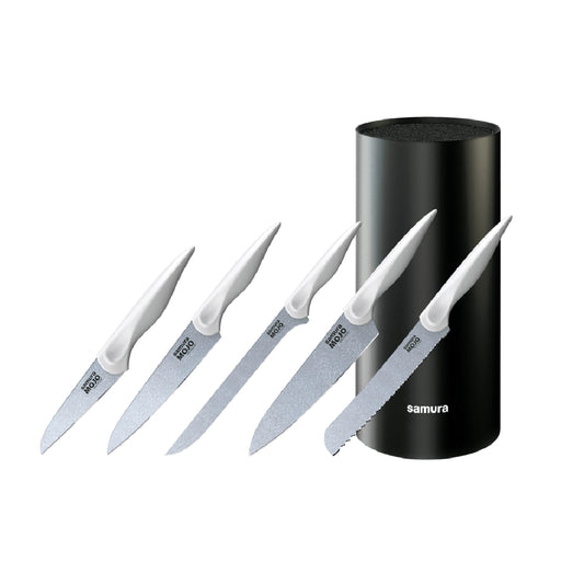 Nažu statīvs ar nažiem SAMURA MOJO Knife Block Set 6Pcs, balts SMJ-06W