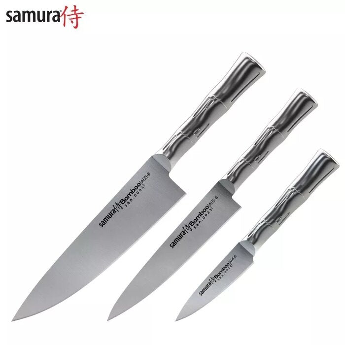 Nažu komplekts SAMURA BAMBOO Set of 3 kitchen knives: Paring knife, Utility knife SBA-0220