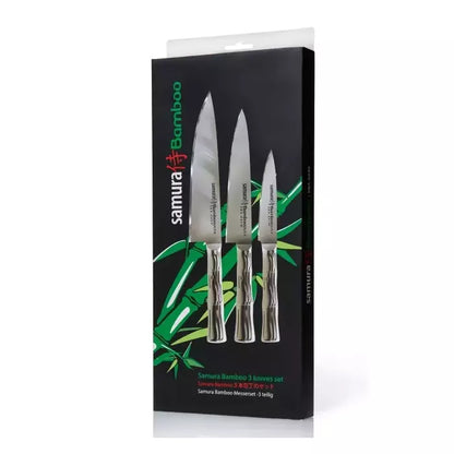 Nažu komplekts SAMURA BAMBOO Set of 3 kitchen knives: Paring knife, Utility knife SBA-0220