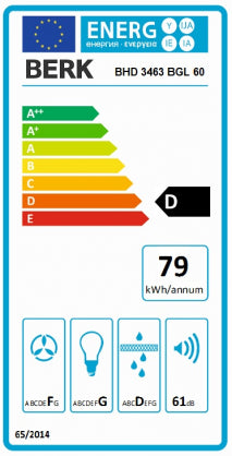 Extractor hood BERK BHD 3463 BGL 60