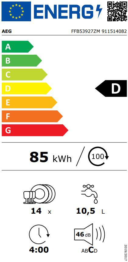 Dishwasher AEG FFB53927ZM