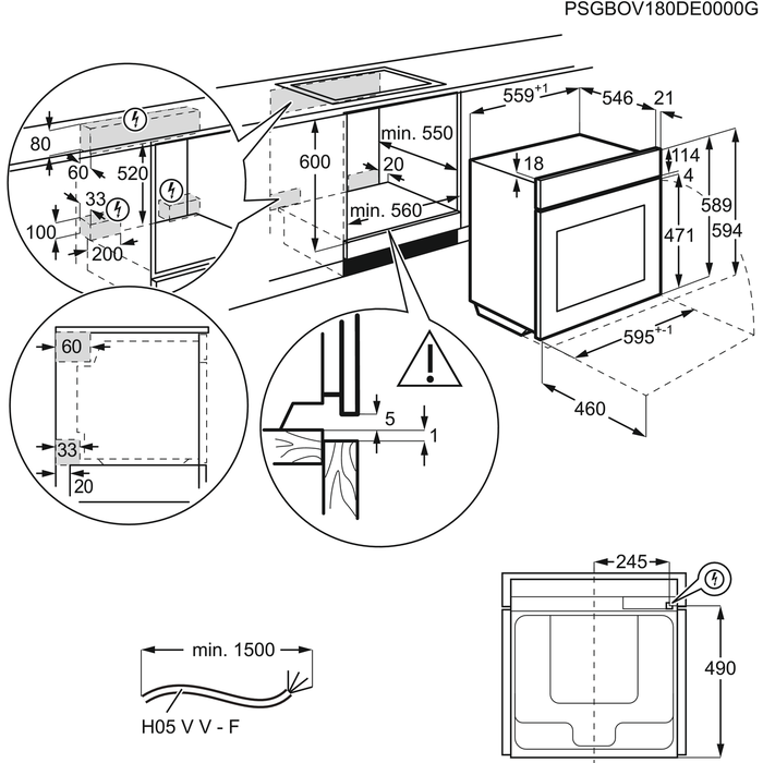 Built-in oven AEG BCE542350M