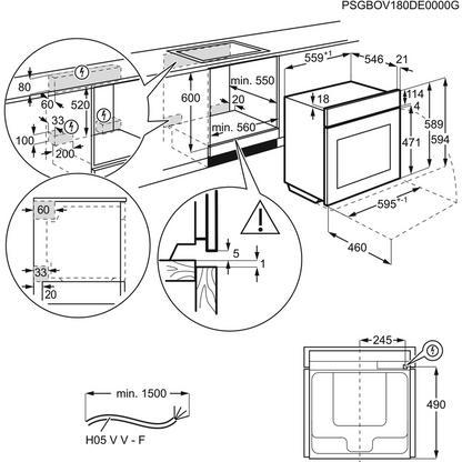 Built-in oven AEG BCE542350M