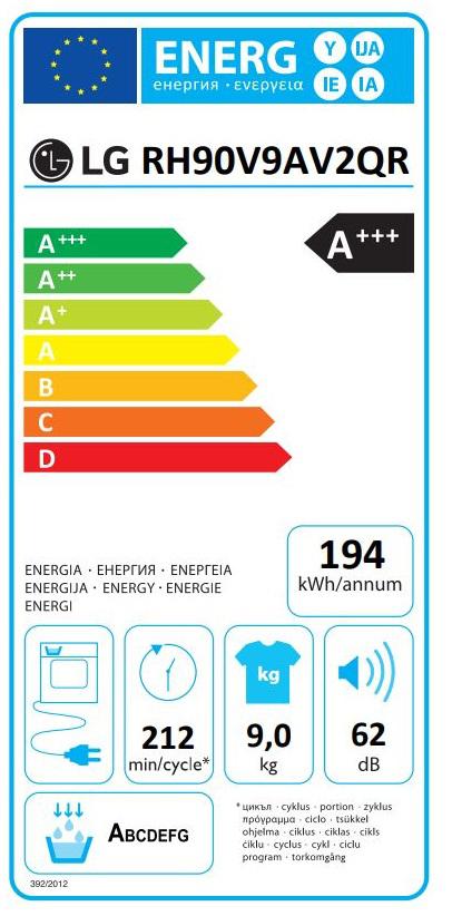 LG RH90V9AV2QR tumble dryer