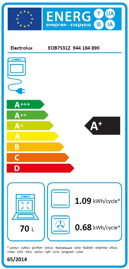 Iebūvējamā cepeškrāsns ELECTROLUX EOB7S31Z