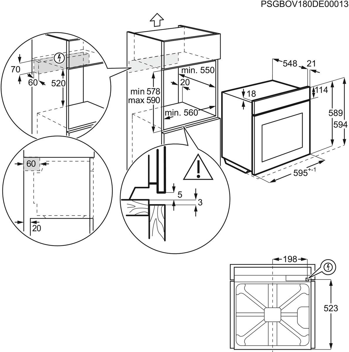 Built-in oven ELECTROLUX EOE7P31X