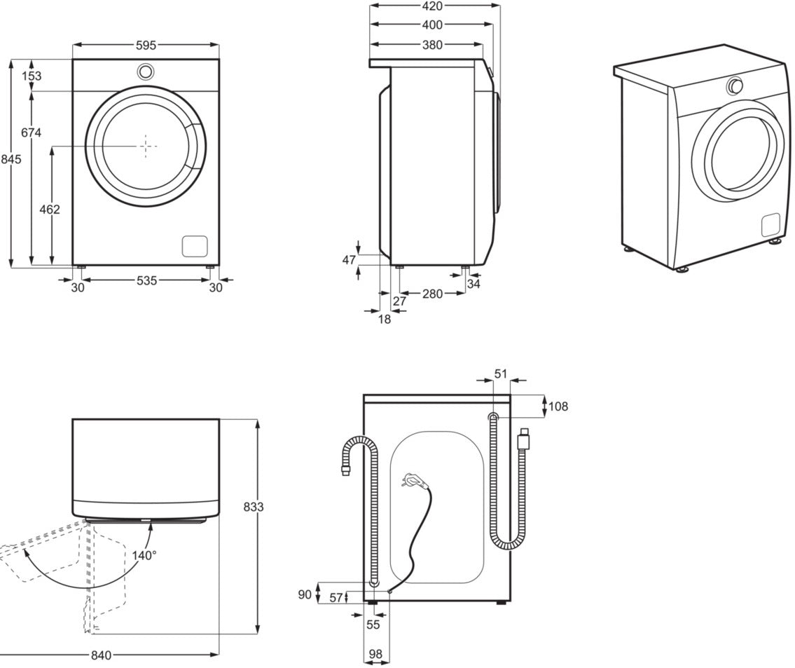 Washing machine ELECTROLUX EW6SN406WI