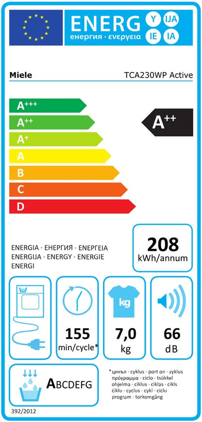 Сушилка для белья MIELE TCA 230 WP Active