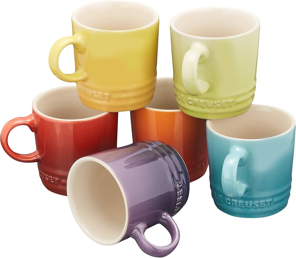 LE CREUSET set Set of 6 stoneware 350ml in different colors