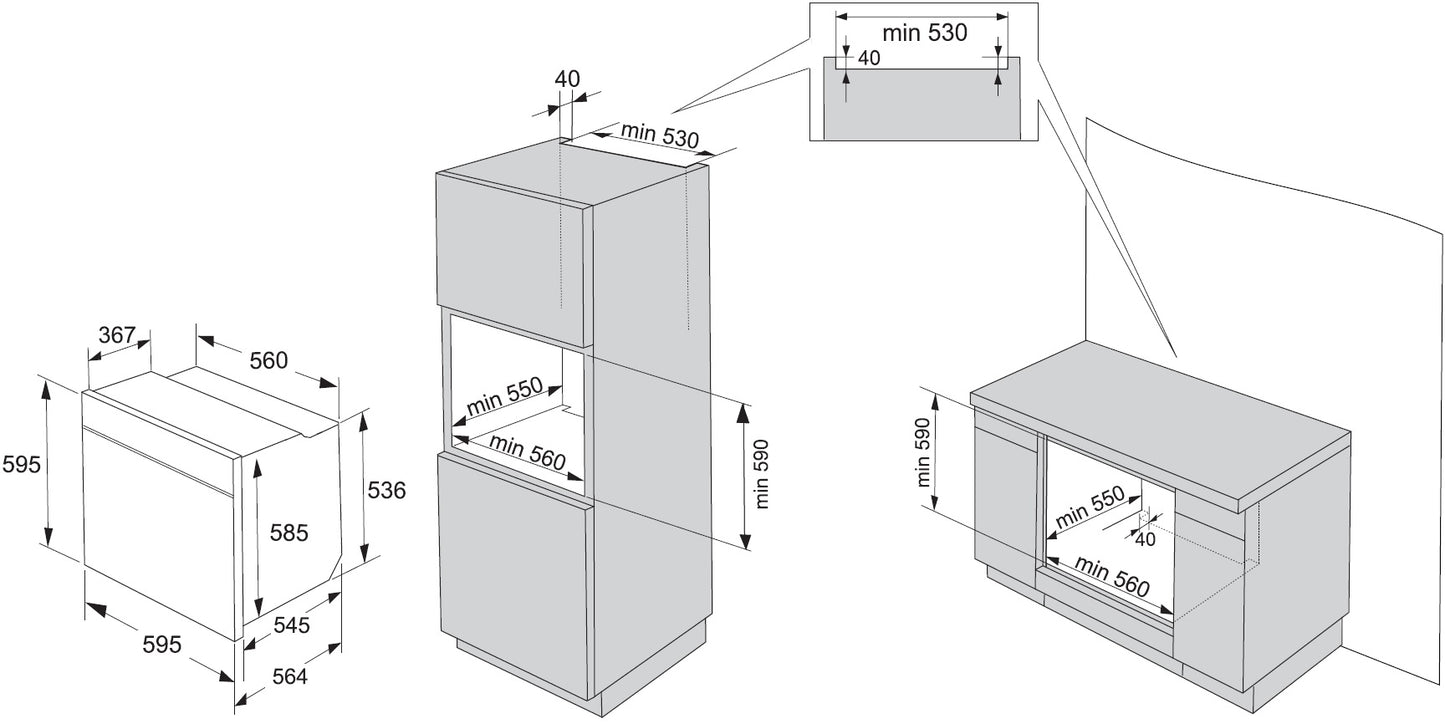 Built-in oven GORENJE BOS6747A01BG 