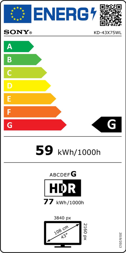 TV UHD LED SONY KD-43X75WL