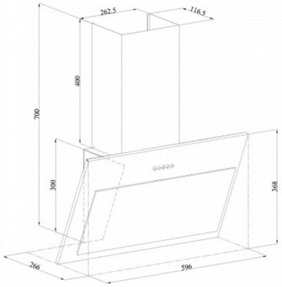 Extractor hood BERK BHD 3463 BGL 60