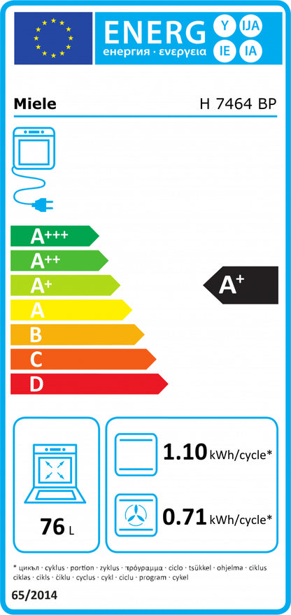 Встраиваемая духовка MIELE H 7464 BP OBSW черный