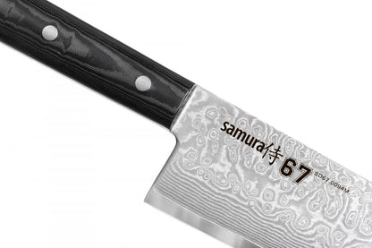 Нож кухонный SAMURA DAMASCUS 67 Santoku 7.0"/175 мм, 67 слоев.