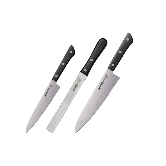 Nažu komplekts SAMURA HARAKIRI Set of 3 kitchen  knives, melns SHR-0230B