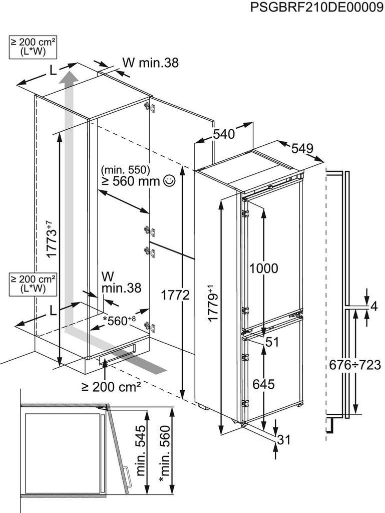 Built-in refrigerator AEG TSC7G181ES