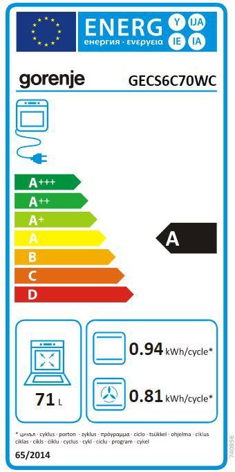 Elektriskā plīts GORENJE GECS6C70WC