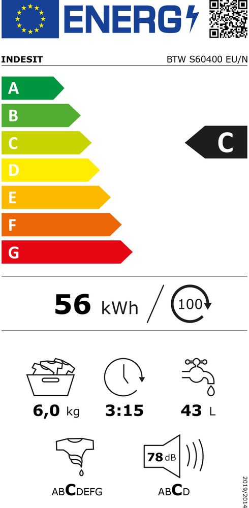 Washing machine INDESIT BTW S60400 EU/N