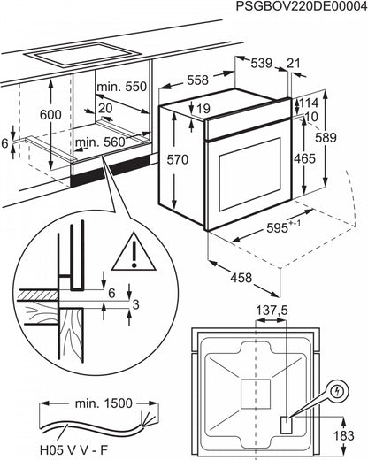 Iebūvējamā cepeškrāsns ELECTROLUX EOD5C70BX