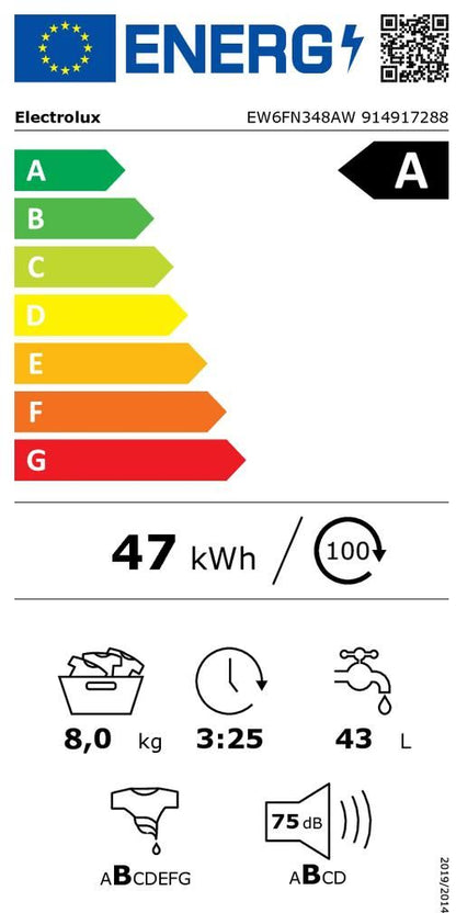 Veļas mazgājamā mašīna ELECTROLUX EW6FN348AW