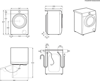 Washing machine with dryer AEG LWR73166OE 