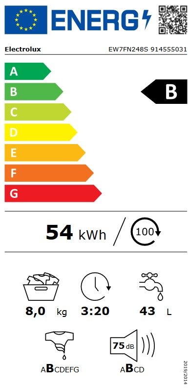 Veļas mazgājamā mašīna ELECTROLUX EW7FN248S